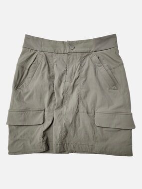 Athleta Gray Trekkie Skort Shorts Lined Skirt Performance Stretch Cargo - Size 2